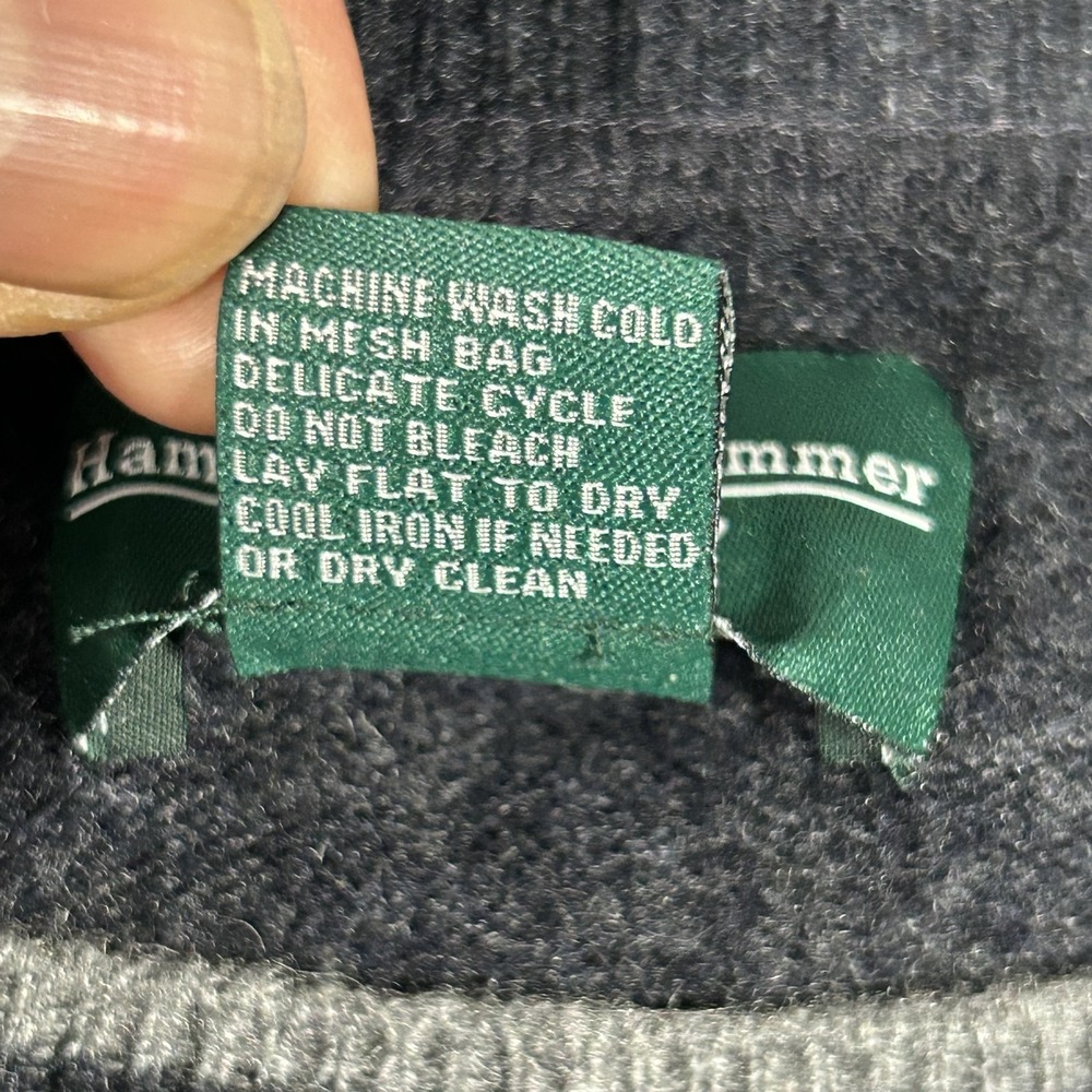 Hammacher Schlemmer Washable Cashmere Sweater Mens XL Navy Blue Preppy Crewneck - Picture 12 of 12